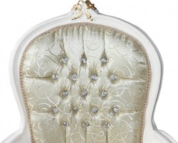 Casa Padrino barocco Salon Chair Mod1 crema / oro con bling bling strass Casa Padrino barocco Salon Chair Mod1 crema / oro con bling bling strass