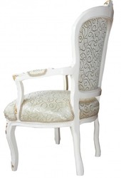 Casa Padrino barocco Salon Chair Mod1 crema / oro con bling bling strass Casa Padrino barocco Salon Chair Mod1 crema / oro con bling bling strass