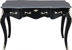 Casa Padrino Console Baroque de Luxe Noir/Or 120 x 80 x 58 cm - Secrétaire avec 3 tiroirs