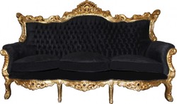 Casa Padrino Barock Wohnzimmer Set Schwarz Gold Sofa Sessel Antik Stil Baroque Lounge Arm Chair Black Golden Furniture Interior Möbel Living Room Einrichtung Casa Padrino Barock Wohnzimmer Set Schwarz Gold Sofa Sessel Antik Stil Baroque Lounge Arm Chair Black Golden Furniture Interior Möbel Living Room Einrichtung