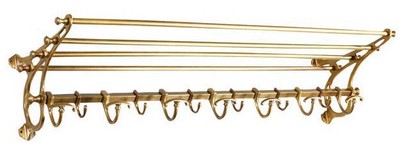Wandgarderobe Messing Garderobe Garderobenständer Gerderobenhalter Coat Rack Luxury Luxus Brass
