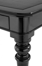 Casa Padrino Escritorio de Lujo Secretario Negro Brillante Laca Piano 170 x 80 cm