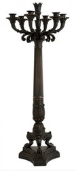 Casa Padrino Massiver Luxus Kerzenständer im Antikstil aus Bronze - 79 x 30 cm - Dekorativer Kerzenhalter Casa Padrino Massiver Luxus Kerzenständer im Antikstil aus Bronze - 79 x 30 cm - Dekorativer Kerzenhalter