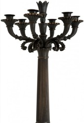 Casa Padrino Massiver Luxus Kerzenständer im Antikstil aus Bronze - 79 x 30 cm - Dekorativer Kerzenhalter Casa Padrino Massiver Luxus Kerzenständer im Antikstil aus Bronze - 79 x 30 cm - Dekorativer Kerzenhalter