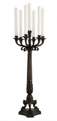 Casa Padrino Massiver Luxus Kerzenständer im Antikstil aus Bronze - 79 x 30 cm - Dekorativer Kerzenhalter Casa Padrino Massiver Luxus Kerzenständer im Antikstil aus Bronze - 79 x 30 cm - Dekorativer Kerzenhalter