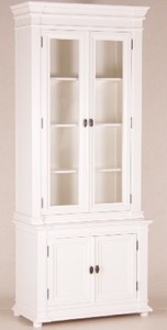 Landhaus Stil Schrank Massivholz Echtholz Holz Weiß Vitrine Glass Buffetschrank Landhaus Stil Schrank Massivholz Echtholz Holz Weiß Vitrine Glass Buffetschrank