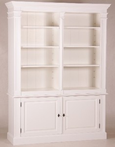 Casa Padrino Armoire Style Maison de Campagne Shabby Chic Blanc - 160 x 48 x 215 cm Casa Padrino Armoire Style Maison de Campagne Shabby Chic Blanc - 160 x 48 x 215 cm