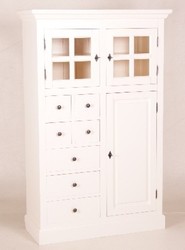 Casa Padrino Buffet style Maison de Campagne Shabby Chic Blanc avec tiroirs, Largeur 107 cm, Hauteur 168 cm, Profondeur 44 cm Casa Padrino Buffet style Maison de Campagne Shabby Chic Blanc avec tiroirs, Largeur 107 cm, Hauteur 168 cm, Profondeur 44 cm