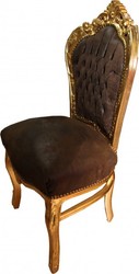 Casa Padrino Barock Esszimmer Stuhl Braun Gold Velour Kunstleder Baroque Dining Chair Brown PU Leather Interior Furniture Chairs Stühle Casa Padrino Barock Esszimmer Stuhl Braun Gold Velour Kunstleder Baroque Dining Chair Brown PU Leather Interior Furniture Chairs Stühle