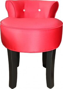 Casa Padrino Designer Hocker Boston Rot/Schwarz mit Bling Bling Steinen - Barock Schminktisch Stuhl, 56 cm hoch Casa Padrino Designer Hocker Boston Rot/Schwarz mit Bling Bling Steinen - Barock Schminktisch Stuhl, 56 cm hoch