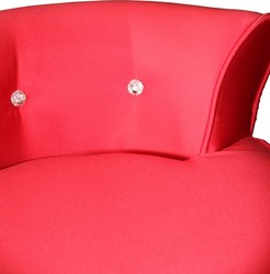 Casa Padrino Taburete Diseñador Boston Rojo/Negro con Piedras Bling Bling - Silla de Tocador Barroca, 56 cm Casa Padrino Taburete Diseñador Boston Rojo/Negro con Piedras Bling Bling - Silla de Tocador Barroca, 56 cm