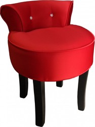 Casa Padrino Taburete Diseñador Boston Rojo/Negro con Piedras Bling Bling - Silla de Tocador Barroca, 56 cm Casa Padrino Taburete Diseñador Boston Rojo/Negro con Piedras Bling Bling - Silla de Tocador Barroca, 56 cm