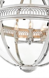 Casa Padrino Barock Hängeleuchte Kugel vernickelt Silber, Durchmesser 60 cm, Höhe 88 cm - Laterne im Schloss-Stil Casa Padrino Barock Hängeleuchte Kugel vernickelt Silber, Durchmesser 60 cm, Höhe 88 cm - Laterne im Schloss-Stil