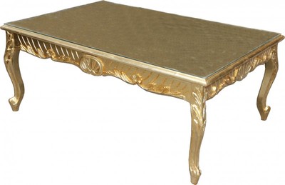 Casa Padrino Baroque Coffee Table in Antique Gold Look 120 x 80 x 48 cm - Luxurious Living Room Furniture Casa Padrino Baroque Coffee Table in Antique Gold Look 120 x 80 x 48 cm - Luxurious Living Room Furniture