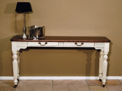 Casa Padrino Mesa consola Shabby Chic blanco y color madera - Pino macizo - 150 x 35 x A. 78 cm Casa Padrino Mesa consola Shabby Chic blanco y color madera - Pino macizo - 150 x 35 x A. 78 cm