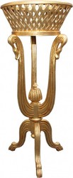 Barock Blumenständer Pflanzenständer Gold Baroque Flower Stand Pot Flowers Antik Antique
