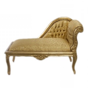 Casa Padrino Chaise Longue Barroca para Niños Patrón Dorado / Oro 109 x 49 x 72 cm Casa Padrino Chaise Longue Barroca para Niños Patrón Dorado / Oro 109 x 49 x 72 cm