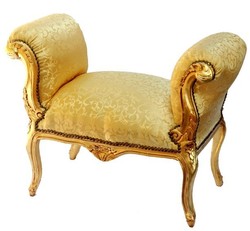 Baroque Gold stool Stool samples / Gold - bench Casa Padrino Baroque Gold stool Stool samples / Gold - bench Casa Padrino