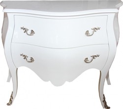 Casa Padrino Barock Kommode Weiß Silber Baroque Chest of Drawers White Silber Furniture Interior Möbel Einrichtung Casa Padrino Barock Kommode Weiß Silber Baroque Chest of Drawers White Silber Furniture Interior Möbel Einrichtung