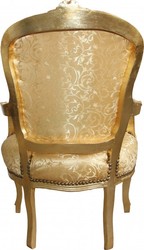 Casa Padrino Barocco Salon Chair Gold pattern / Oro Mod1 - aspetto antico Casa Padrino Barocco Salon Chair Gold pattern / Oro Mod1 - aspetto antico