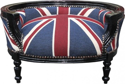 Casa Padrino Divano Barocco per Cani & Gatti Union Jack/Nero - Cuccia per Animali 71,5 x 53 x 41 cm Casa Padrino Divano Barocco per Cani & Gatti Union Jack/Nero - Cuccia per Animali 71,5 x 53 x 41 cm