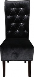 Casa Padrino Designer Chesterfield Dining Chair Black with Bling Bling diamante Casa Padrino Designer Chesterfield Dining Chair Black with Bling Bling diamante