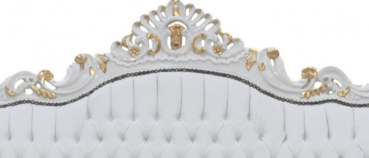 Casa Padrino Baroque 3-seater sofa Master White / Gold Mod2 - Antique Furniture - Limited Edition Casa Padrino Baroque 3-seater sofa Master White / Gold Mod2 - Antique Furniture - Limited Edition