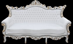Casa Padrino Baroque 3-Seater Sofa Master White / Gold, 210 x 60 x 131 cm, Handcrafted Antique Style Replica Casa Padrino Baroque 3-Seater Sofa Master White / Gold, 210 x 60 x 131 cm, Handcrafted Antique Style Replica