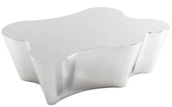 Casa Padrino Tavolino da salotto di lusso Art Déco in acciaio inox lucidato Argento 116 x 76 x 38 cm Casa Padrino Tavolino da salotto di lusso Art Déco in acciaio inox lucidato Argento 116 x 76 x 38 cm
