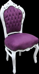 Casa Padrino Baroque Dinner Chair Purple / White - Antique style Casa Padrino Baroque Dinner Chair Purple / White - Antique style