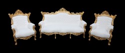 Casa Padrino Barock Sofa Set Weiß Gold White Golden Baroque Lounge Set Furniture Interior Möbel Einrichtung Casa Padrino Barock Sofa Set Weiß Gold White Golden Baroque Lounge Set Furniture Interior Möbel Einrichtung