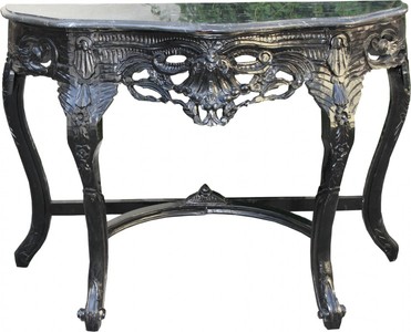 Casa Padriono Barock Konsole Konsolentisch Tisch Schwarz Marmor schwarzer Marble Baroque Console Antik Möbel Interior Casa Padriono Barock Konsole Konsolentisch Tisch Schwarz Marmor schwarzer Marble Baroque Console Antik Möbel Interior
