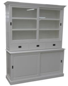 Casa Padrino Shabby Chic Buffetschrank im Landhausstil, Kiefer und MDF, Breite 160 cm, Höhe 210 cm Casa Padrino Shabby Chic Buffetschrank im Landhausstil, Kiefer und MDF, Breite 160 cm, Höhe 210 cm