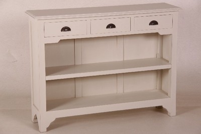 Casa Padrino Country House Style Console Table with 3 Drawers in Antique White - 122 x 32 x 92 cm Casa Padrino Country House Style Console Table with 3 Drawers in Antique White - 122 x 32 x 92 cm