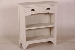 Casa Padrino Mesa Consola Estilo Casa de Campo con 2 Cajones en Blanco Antiguo - 81 x 32 x 92 cm