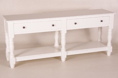 Casa Padrino Country House Console Table with 4 Drawers White 180 x 45 x 76 cm - Shabby Chic Wall Console Casa Padrino Country House Console Table with 4 Drawers White 180 x 45 x 76 cm - Shabby Chic Wall Console