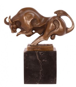 Stier Skulptur Picasso Modernismus Bronze Marmorsockel Marmor Stierskulptur Stier Skulptur Picasso Modernismus Bronze Marmorsockel Marmor Stierskulptur