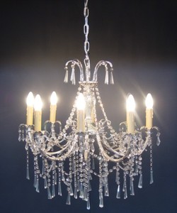 Casa Padrino Lampadario Barocco in Cristallo 8 Luci Argento - Lampada a Sospensione Lampadario da Soffitto - Altezza 69 cm, Diametro 73 cm Casa Padrino Lampadario Barocco in Cristallo 8 Luci Argento - Lampada a Sospensione Lampadario da Soffitto - Altezza 69 cm, Diametro 73 cm