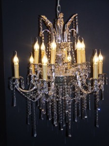 Casa Padrino Lampadario Barocco in Cristallo 12 Luci Argento ModK2 - Sospensione Lampada a Soffitto Casa Padrino Lampadario Barocco in Cristallo 12 Luci Argento ModK2 - Sospensione Lampada a Soffitto