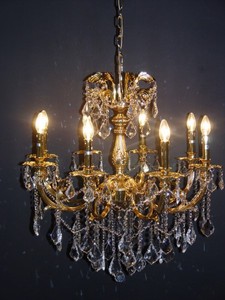 Casa Padrino Baroque Crystal Chandelier 8-Light Gold 83 x 80.5 cm - Pendant Light Ceiling Lamp Casa Padrino Baroque Crystal Chandelier 8-Light Gold 83 x 80.5 cm - Pendant Light Ceiling Lamp