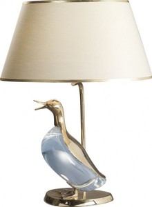 Casa Padrino Luxury Baroque Table Lamp Gold with Murano Glass Duck - Italian Table Lamp - Handmade - 45 x 32 x 62 cm Casa Padrino Luxury Baroque Table Lamp Gold with Murano Glass Duck - Italian Table Lamp - Handmade - 45 x 32 x 62 cm
