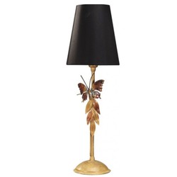 Casa Padrino Lampada da tavolo di lusso Farfalla Nero / Oro, H 53 cm - Lampada di design artigianale dall'Italia Casa Padrino Lampada da tavolo di lusso Farfalla Nero / Oro, H 53 cm - Lampada di design artigianale dall'Italia