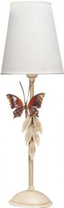 Casa Padrino Luxury Table Lamp Antique White with Butterfly - Italian Table Light - Handmade in Italy - Ø 17 cm / Height 53 cm Casa Padrino Luxury Table Lamp Antique White with Butterfly - Italian Table Light - Handmade in Italy - Ø 17 cm / Height 53 cm