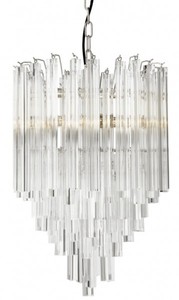 Casa Padrino Suspension de Luxe Art Déco Design Givre - Verre et Acier Inoxydable, Hauteur 61,5 cm, Diamètre 42 cm Casa Padrino Suspension de Luxe Art Déco Design Givre - Verre et Acier Inoxydable, Hauteur 61,5 cm, Diamètre 42 cm