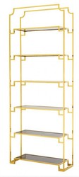 Metallregal Regal Gold Luxus Lauxury Cabinet Golden Furniture Interior Möbel Einrichtung Metal Cabinet Gold