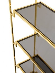 Metallregal Regal Gold Luxus Lauxury Cabinet Golden Furniture Interior Möbel Einrichtung Metal Cabinet Gold