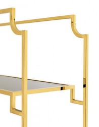 Metallregal Regal Gold Luxus Lauxury Cabinet Golden Furniture Interior Möbel Einrichtung Metal Cabinet Gold