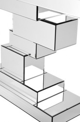 Casa Padrino Consola Espejo de Lujo Bricks en Estilo Art Déco, espejado, A 118,5 x P 33,5 x A 80 cm Casa Padrino Consola Espejo de Lujo Bricks en Estilo Art Déco, espejado, A 118,5 x P 33,5 x A 80 cm