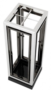 Casa Padrino Luxus Schirmständer New York aus vernickeltem Edelstahl, Silberfarben, 20 x 20 x 59 cm