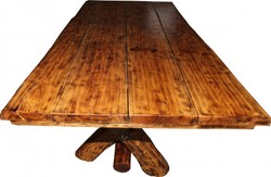 Casa Padrino Mesa de Comedor Rústica de Roble Macizo - 200 x 115 x 83,5 cm - Mesa Pesada para Interior y Exterior Casa Padrino Mesa de Comedor Rústica de Roble Macizo - 200 x 115 x 83,5 cm - Mesa Pesada para Interior y Exterior